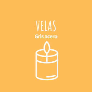 Velas "Gris acero"